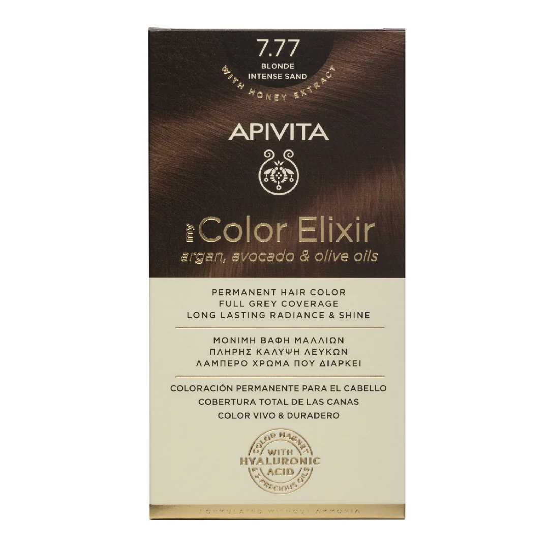 Vopsea De Par My Color Elixir Blonde Intense Sand 7.77, 155 Ml, Apivita