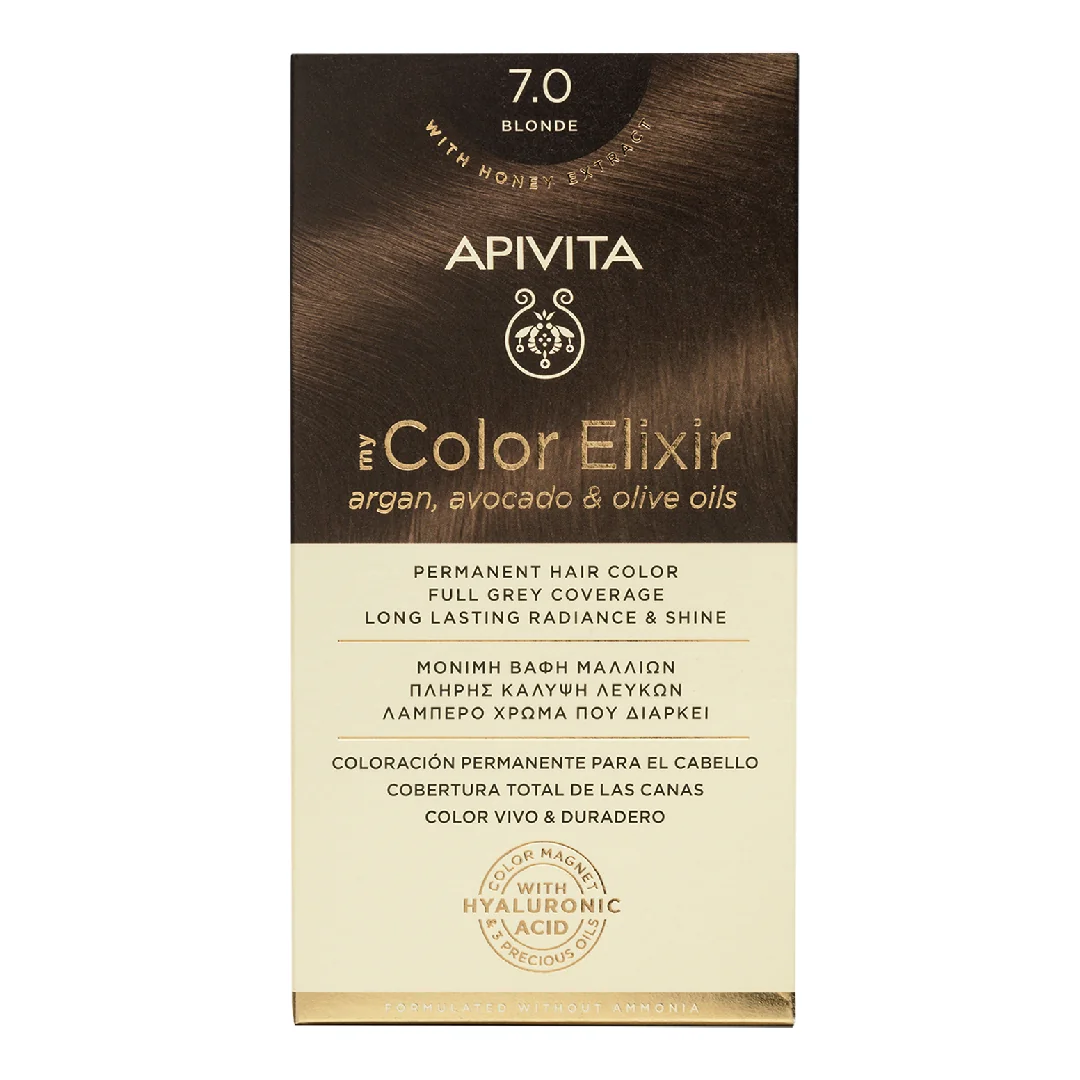 Vopsea De Par My Color Elixir, Blonde N7.0, 155 Ml, Apivita