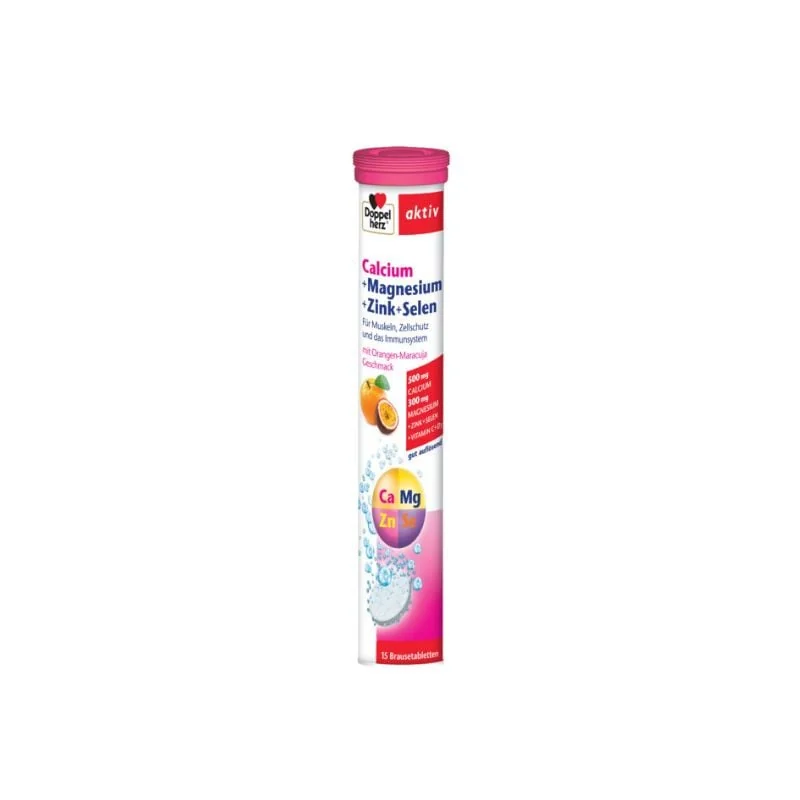 Doppelherz Aktiv Ca + Mg + Zn + Se, 15 Comprimate Efervescente