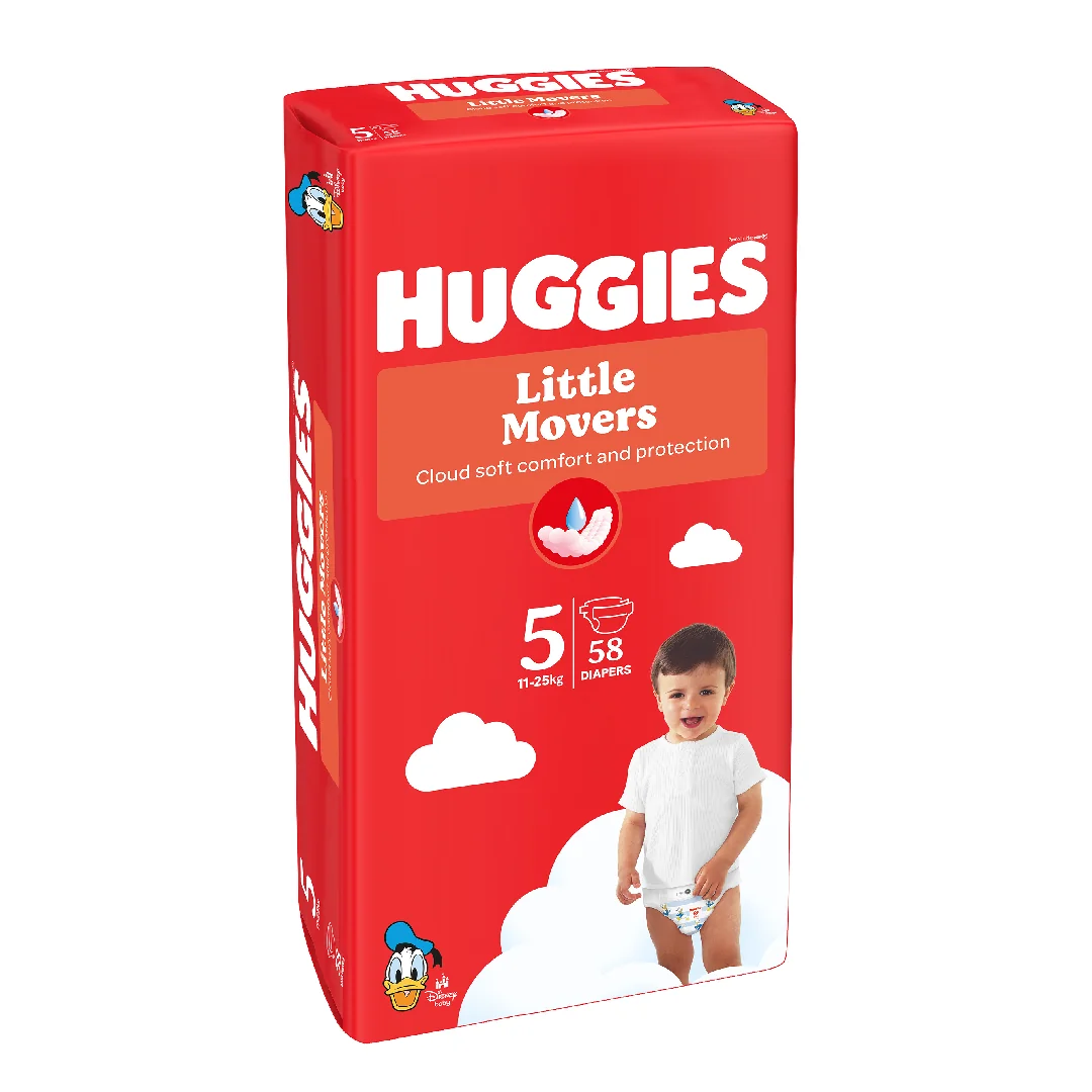 Scutece Ultra Comfort Nr.5, 11-25 Kg, 58 Bucăți, Huggies