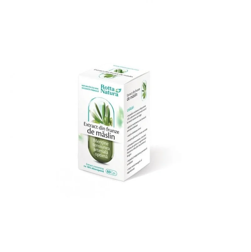 Extract Din Frunze De Maslin 500 Mg, 60 Capsule, Rotta Natura