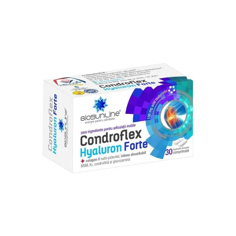 Condroflex Hyaluron Forte, 30 Comprimate, Helcor