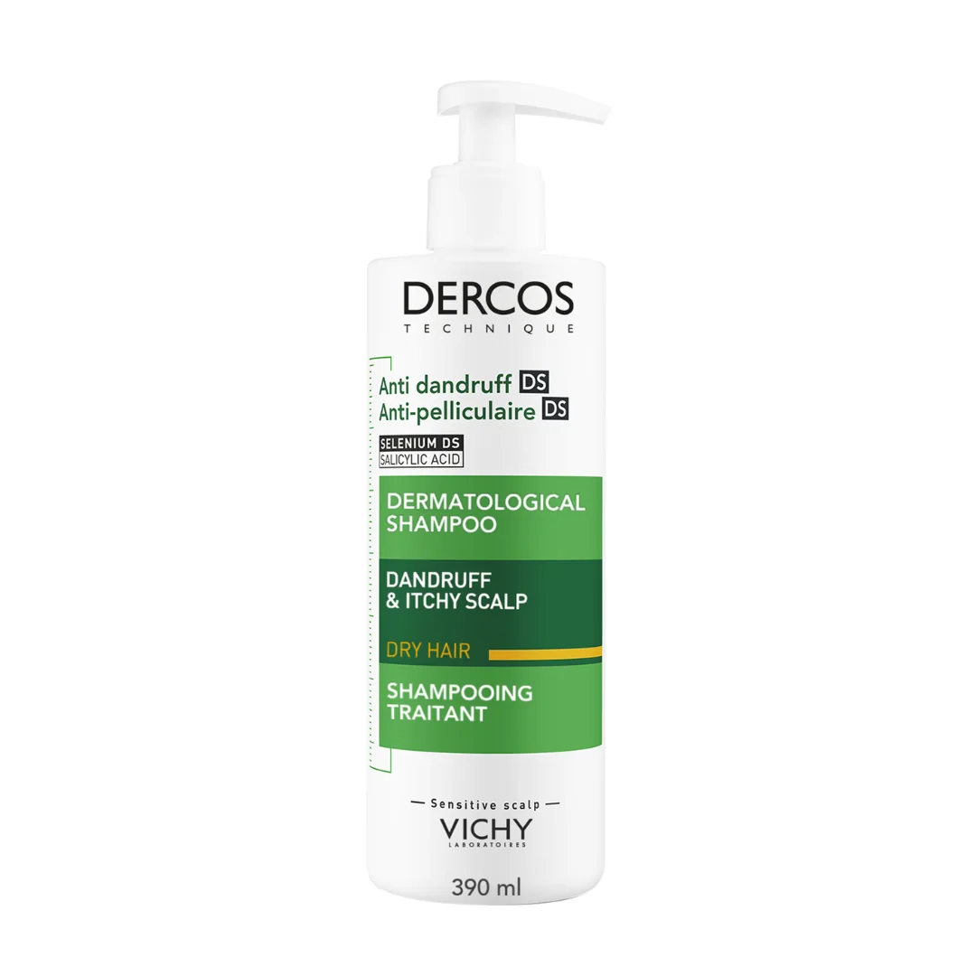 Sampon Anti-Mătreață Pentru Par Normal-Uscat Dercos, 390 Ml, Vichy