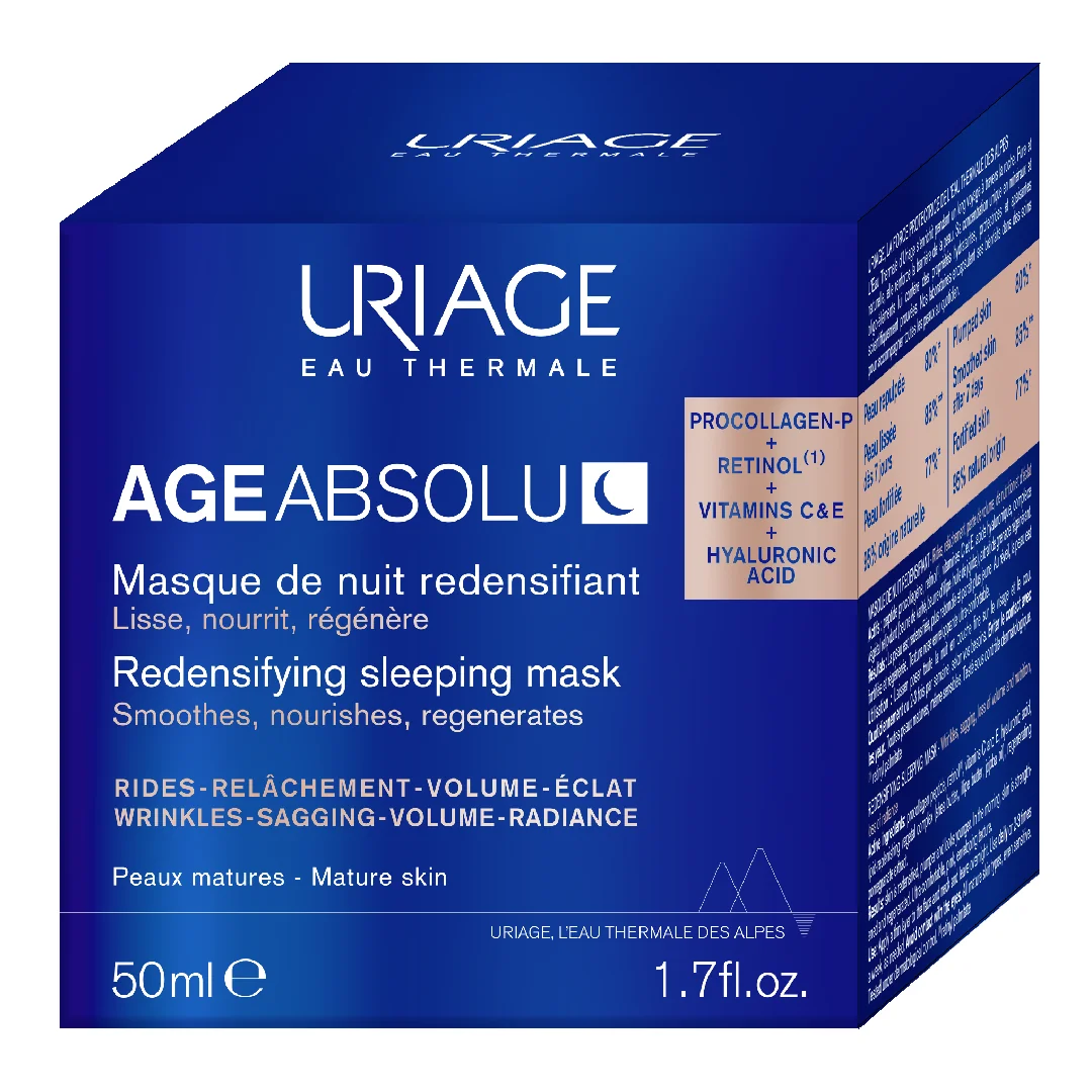Masca Regeneranta De Noapte Pro Colagen Age Absolu, 50 Ml, Uriage