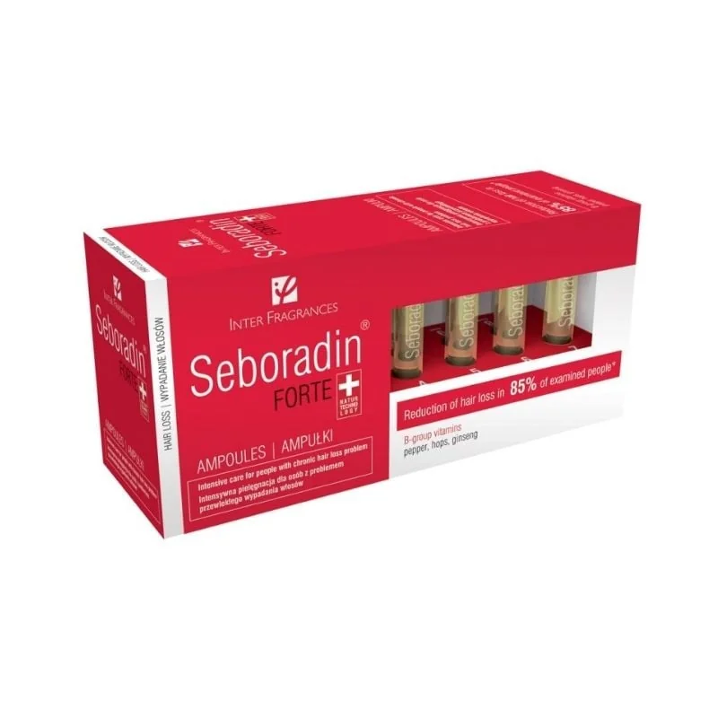 Seboradin Forte Tratament Împotriva Căderii Părului Și Subțiere, 14 Fiole, 5.5 ml