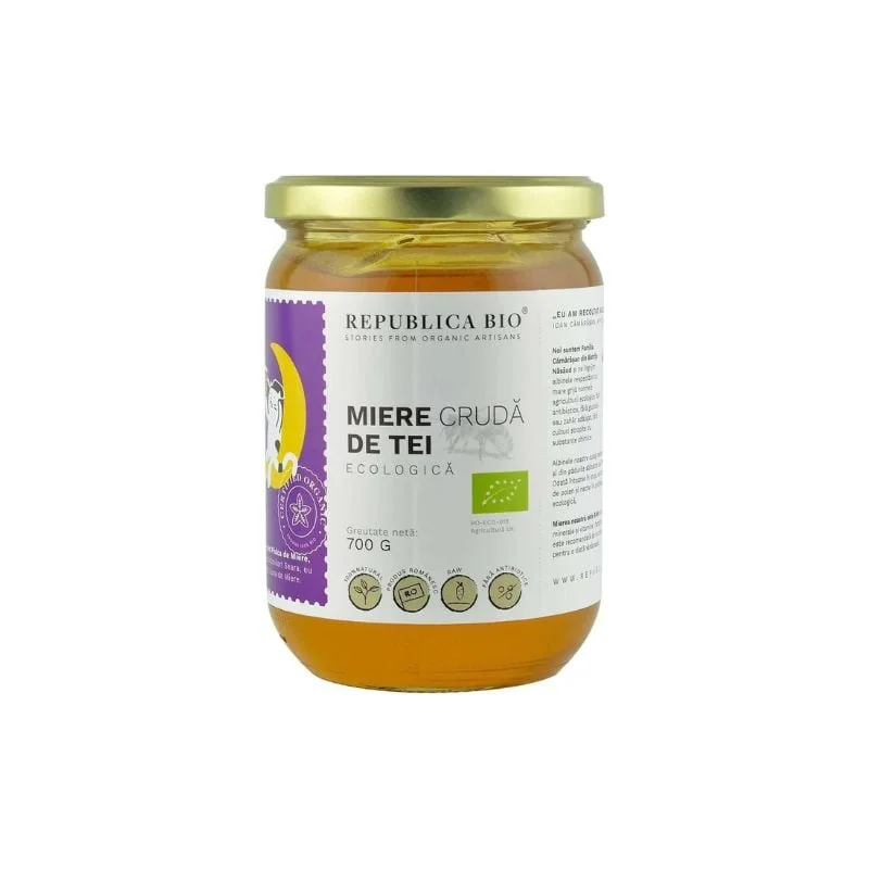 Republica Bio Miere De Tei Ecologica Cruda, 700g