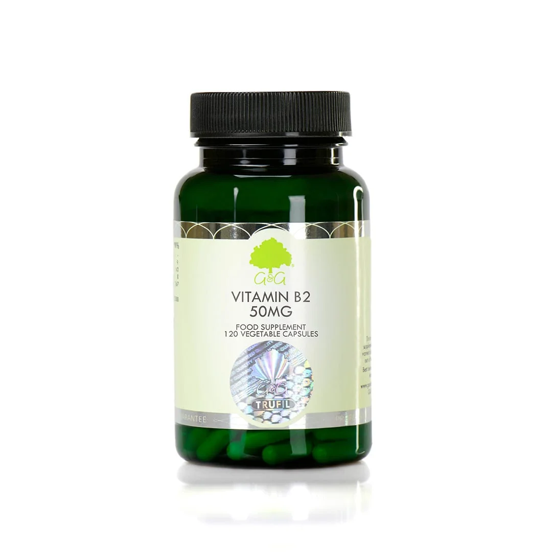 Vitamina B2 Riboflavina 50 Mg, 120 Capsule