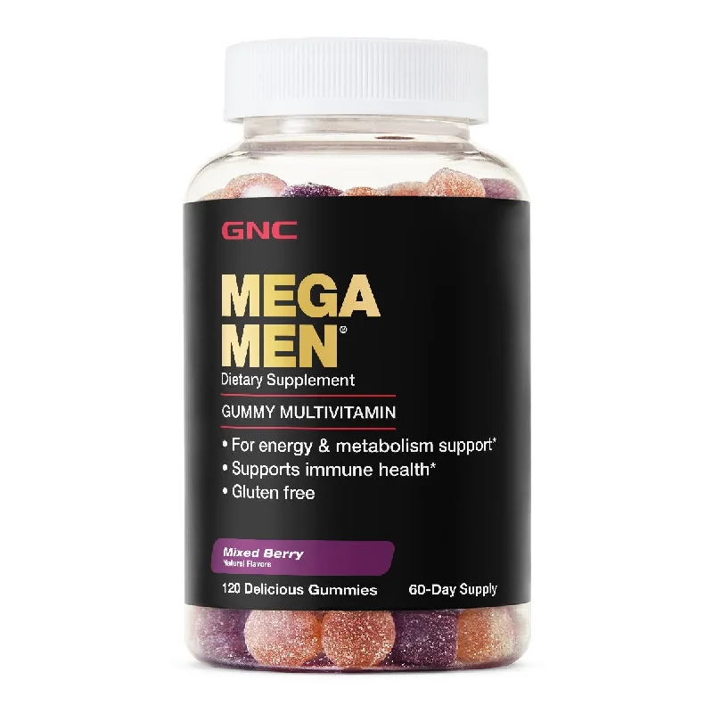 Multivitamine Jeleuri Pentru Barbati, Mega Men® Gummy Multivitamin, 120 Jeleuri, GNC