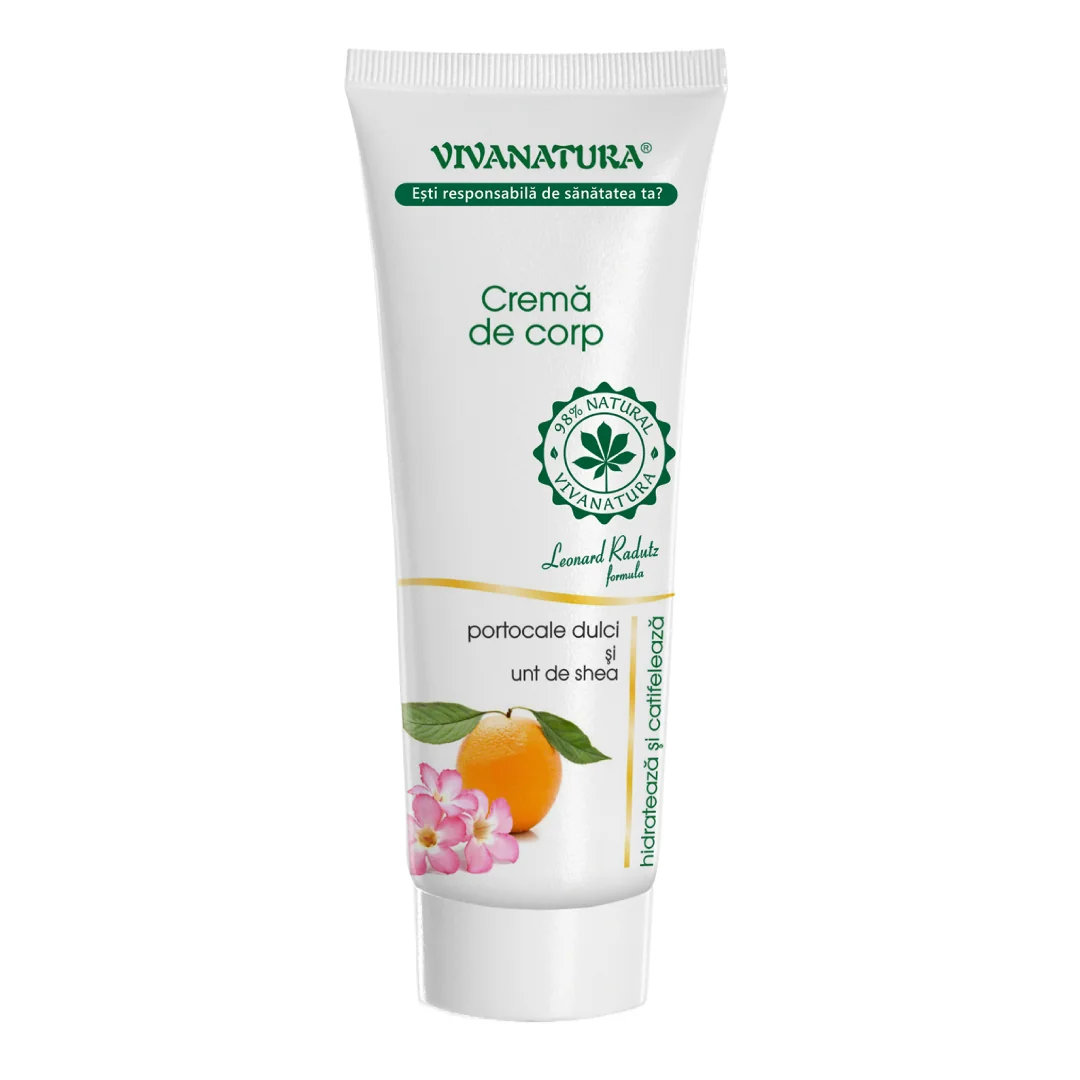 Crema De Corp Cu Portocale Și Unt De Shea, 250 ML, VivaNatura