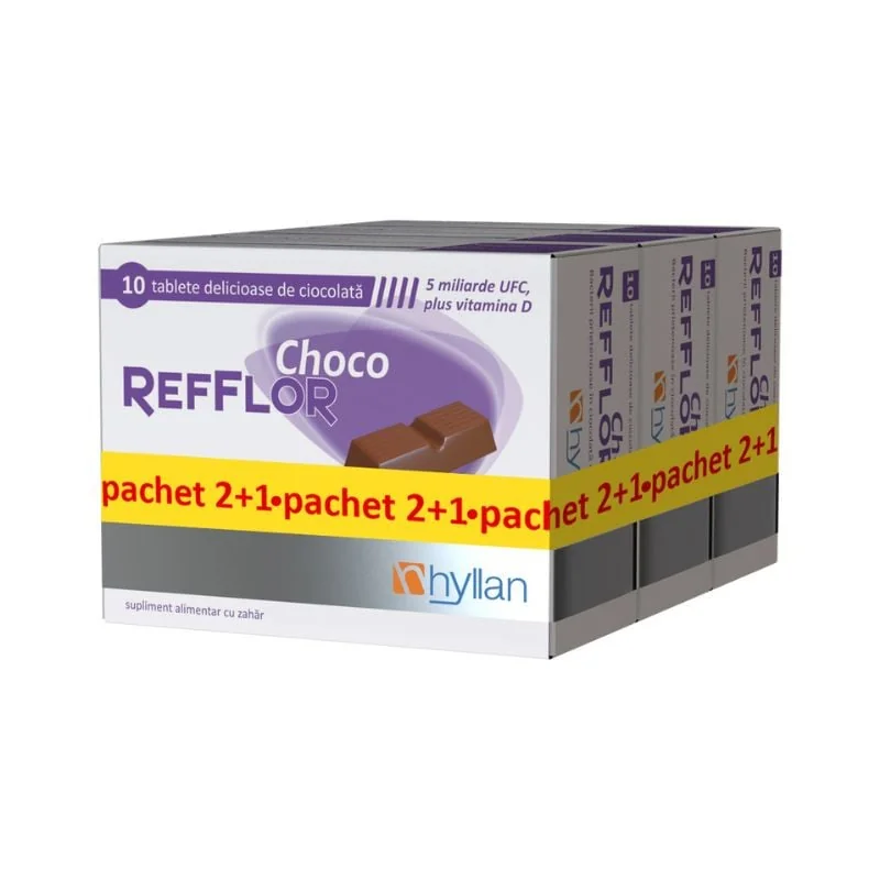 Pachet Refflor Choco (2+1), 10 Tablete, Hyllan