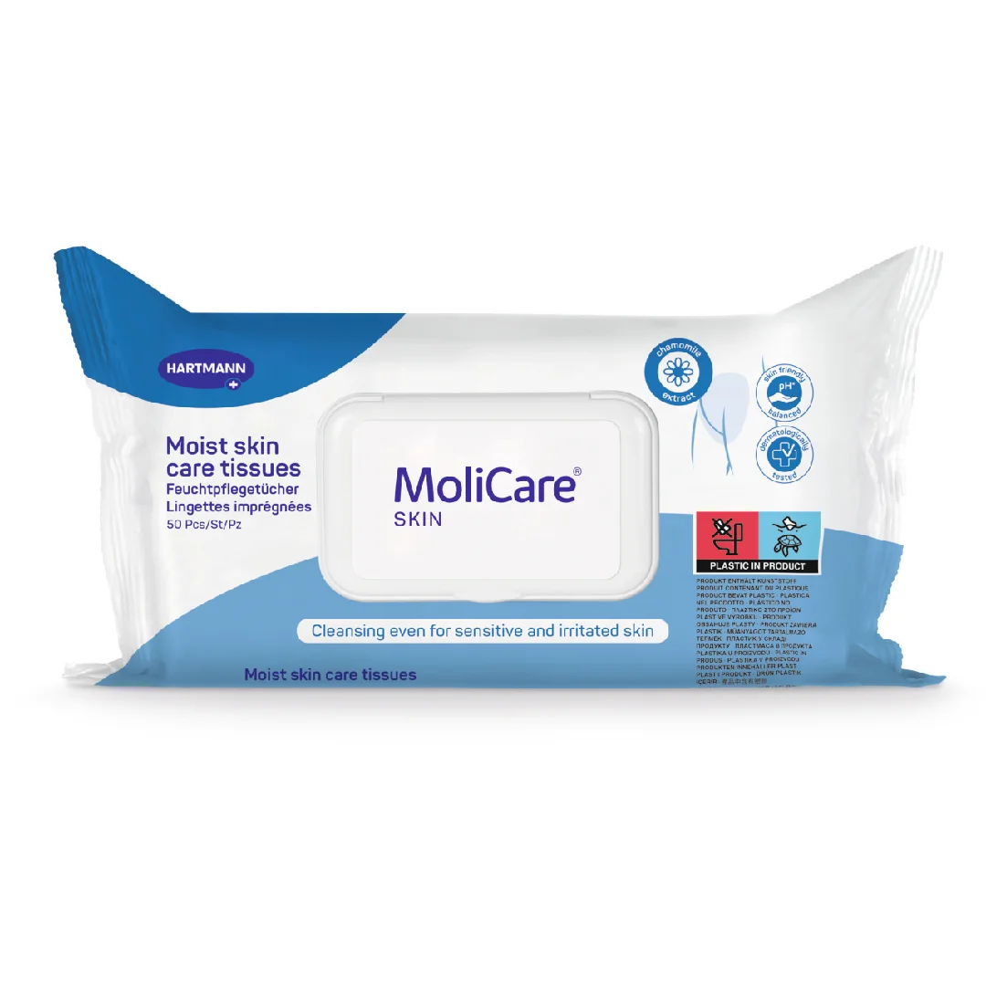 Șervețele Umede Pentru Îngrijirea Pielii MoliCare Skin, 50 BUCATI, HARTMANN