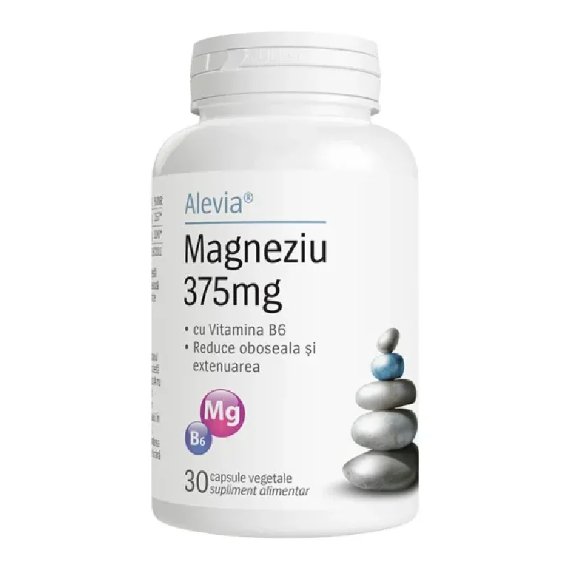 Magneziu 375 Mg + Vitamina B6, 30 Capsule, Alevia