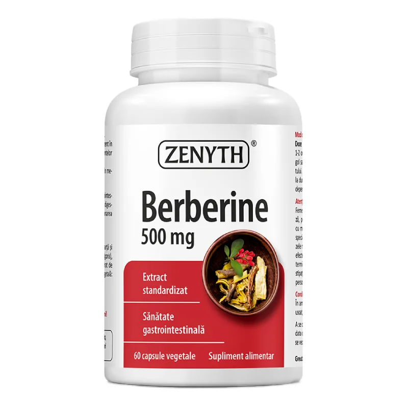 Berberine, 500 Mg, 60 Capsule, Zenyth