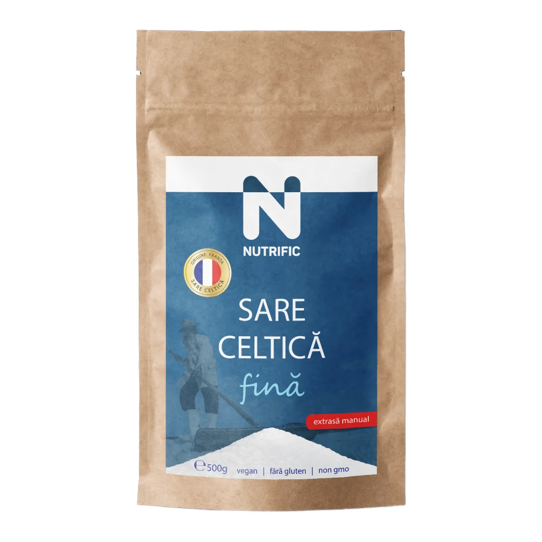 Sare Celtică Fina Extrasă Manual, 500g, Nutrific
