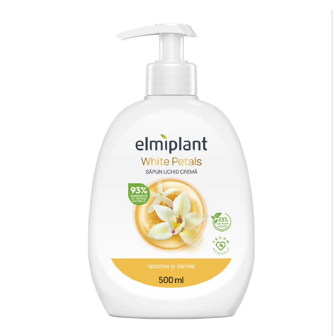 Sapun Lichid Crema Iasomie & Vanilie, 500 Ml, Elmiplant