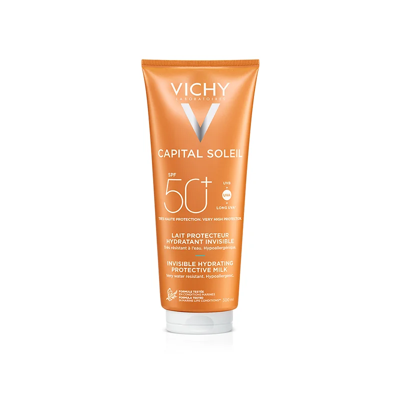 Lapte Hidratant Pentru Protectie Solara Fata Si Corp SPF 50+ Capital Soleil, 300 Ml, Vichy