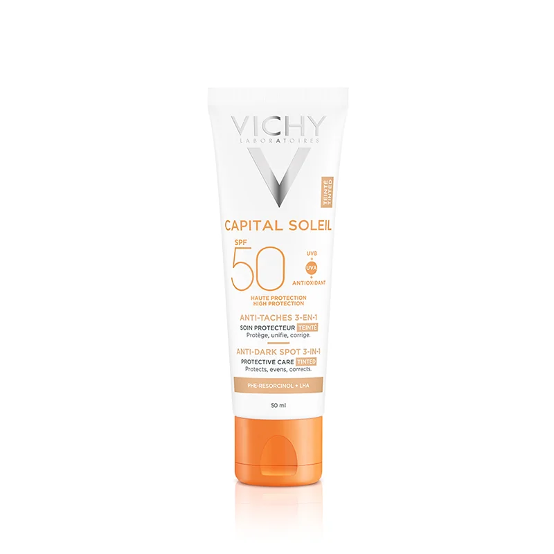 Cremă Colorată Cu Protecție Solară Pentru Față SPF50+ Capital Soleil, 50ml, Vichy