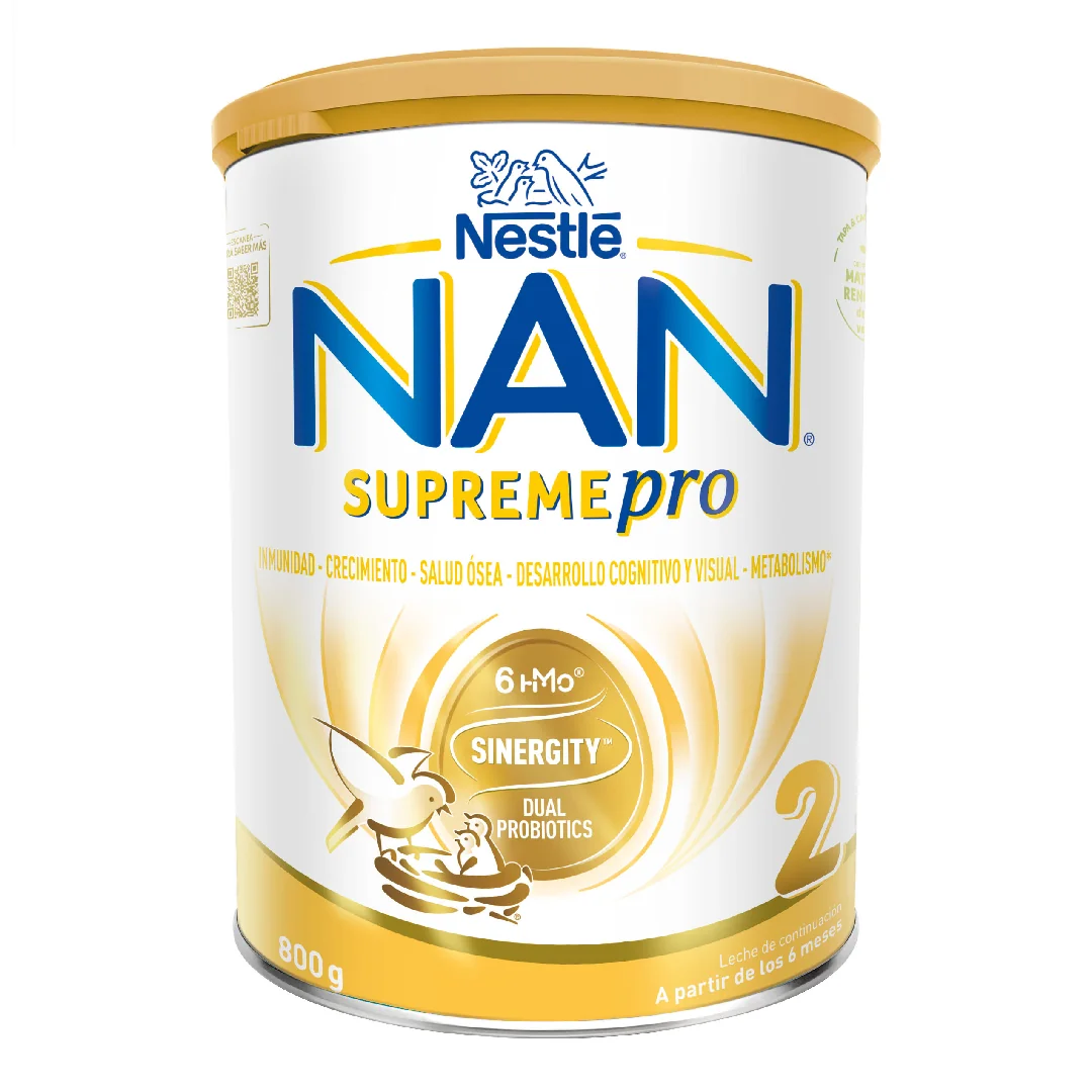 Formula De Lapte Praf Nan 2 Supreme Pro +6 Luni, 800 G, Nestle