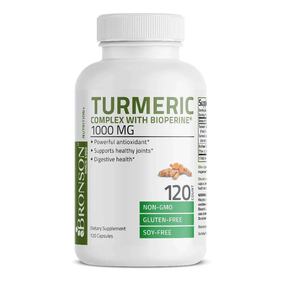 Turmeric 1000 Mg Cu Bioperina 5 Mg, 120 Capsule, Bronson Laboratories
