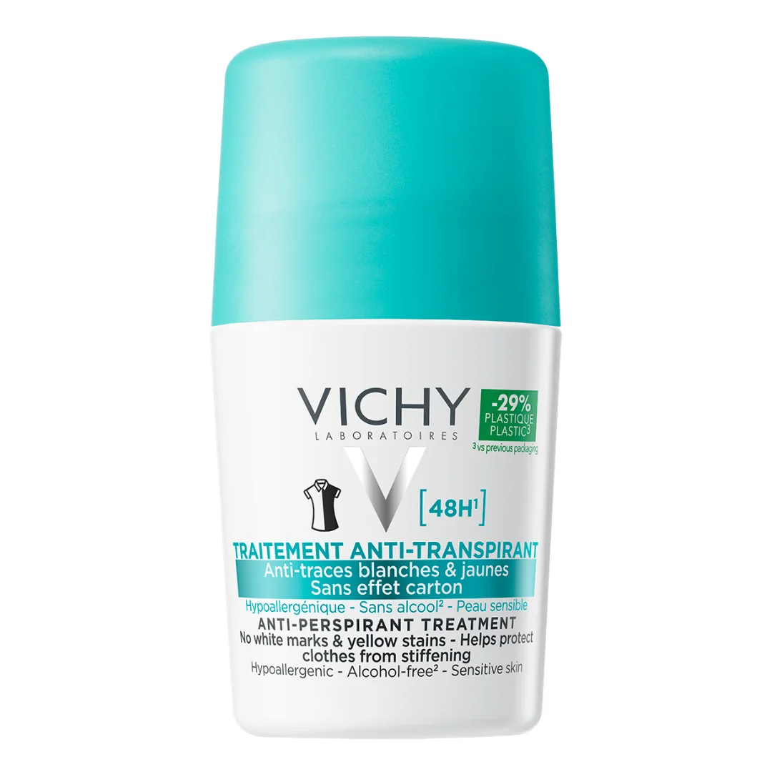 Deodorant Roll-On Antiperspirant Anti-Urme 48H, 50 Ml, Vichy