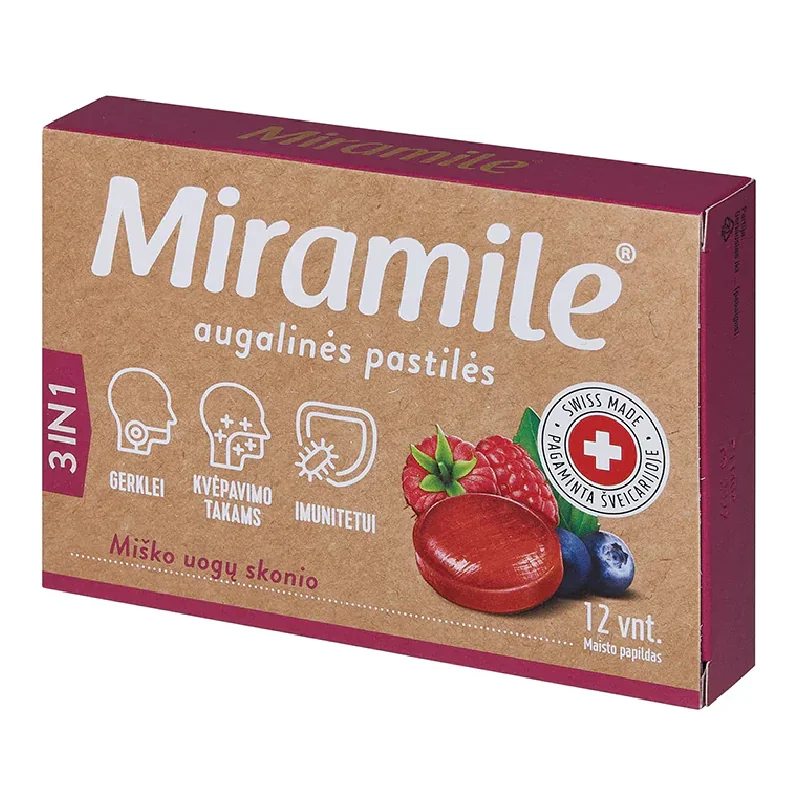 Miramile Fructe De Padure, 12 Tablete, VALENTIS