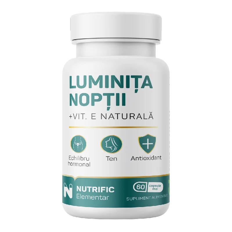 Luminita Nopții Cu Vitamina E Naturală, 60 Capsule Moi, Nutrific