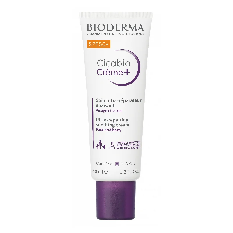 Crema Reparatoare Cu Spf50+ Cicabio Creme+, 40 Ml, Bioderma