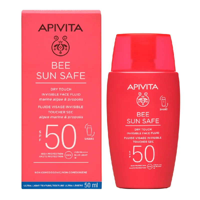 Fluid Protecție Solară Fluidă Invizibil SPF50 Bee Sun Safe, 50 Ml, Apivita
