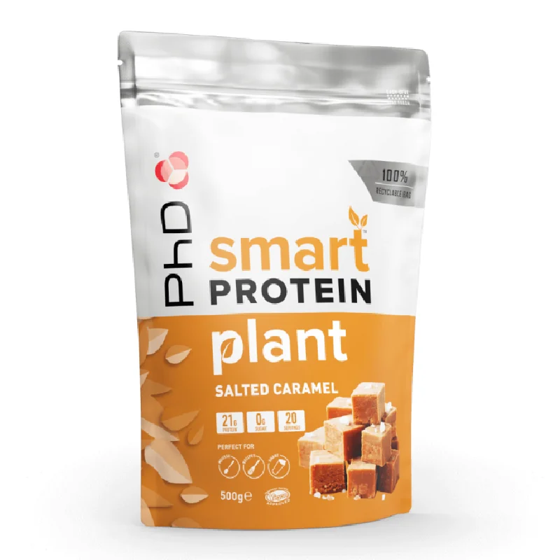 Pudra Proteica Vegetala Smart Protein Plant, Salted Caramel, 500g, PHD