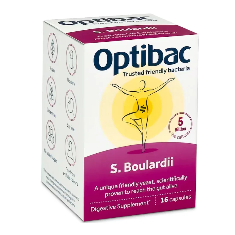 Probiotic Saccharomyces Boulardii, 16 Capsule, OptiBac