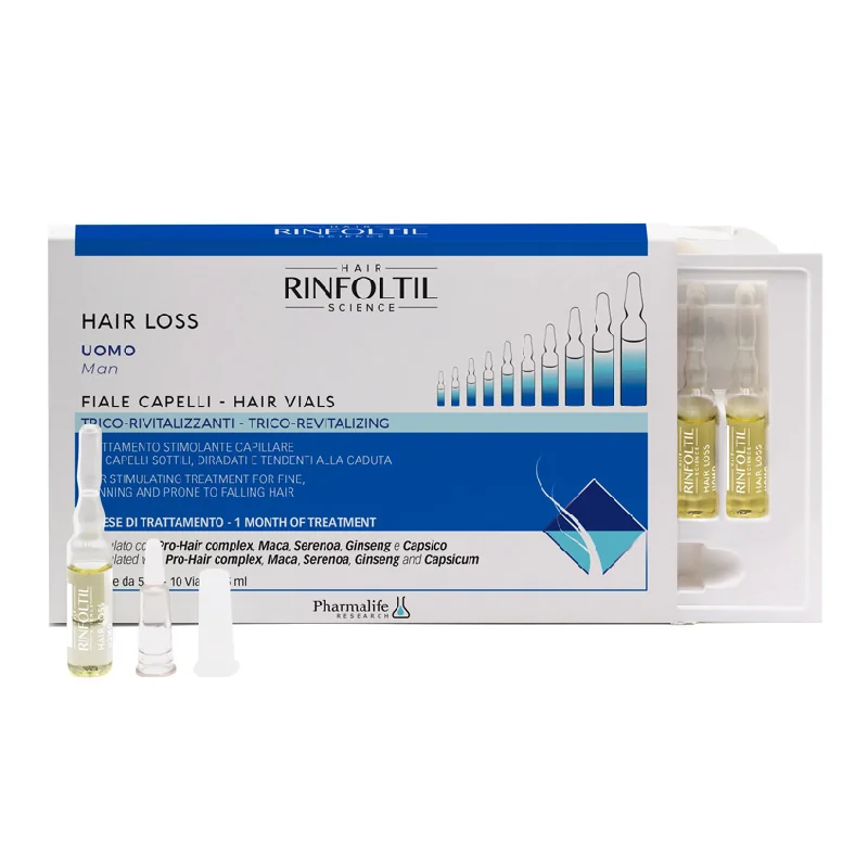 Fiole Împotriva Căderii Părului Pentru Bărbați, 10*5 Ml, Rinfoltil