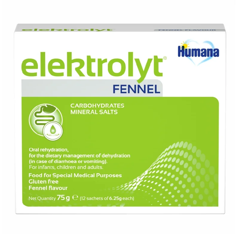 Elektrolyt Cu Fenicul, 12 Plicuri, Humana