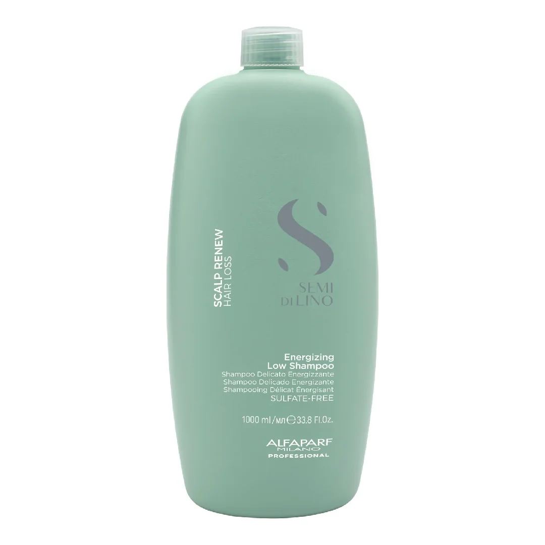Sampon Energizant Anti-Căderea Părului Semi Di Lino Scalp Renew Energizing, 1000 Ml, Alfaparf