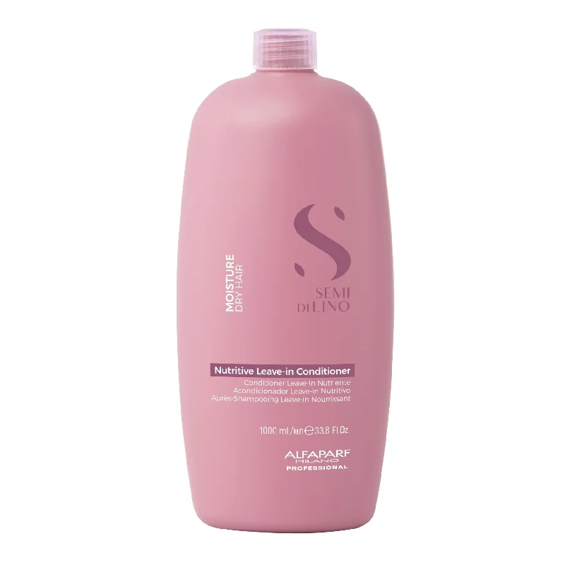 Balsam De Hidratare Fără Clătire Semi Di Lino Moisture Nutritiv Leave-In Conditioner, 1000 Ml, Alfaparf