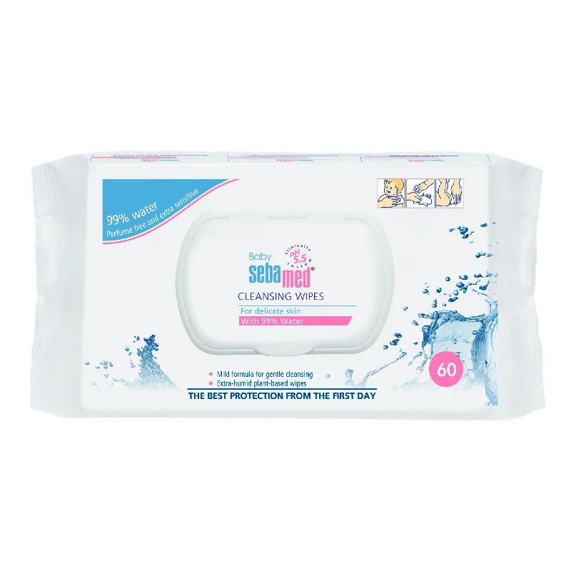Servetele Umede Cu 99% Apa Pentru Copii, 60 Bucati, SEBAMED