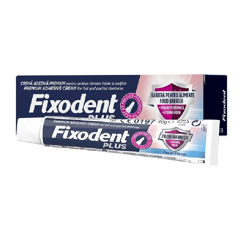 Adeziv Pentru Proteza Food Barrier Fresh, 40 G, Fixodent Plus
