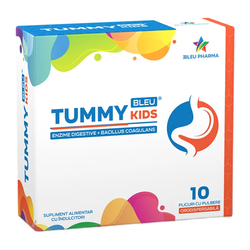Tummy Bleu Kids, 10 Plicuri, Bleu Pharma