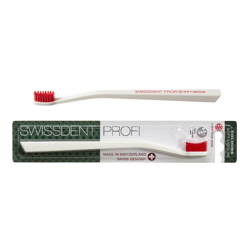 Periuta De Dinti Colours Classic, Rosu Cu Alb, 1 Bucata, Swissdent