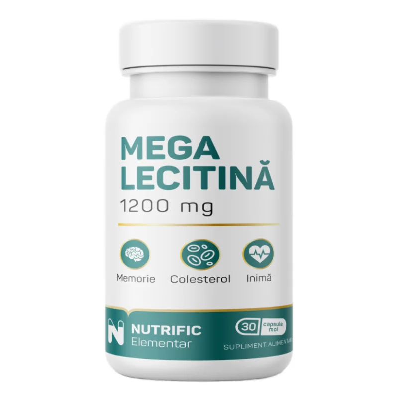 Mega Lecitina 1200mg, 30 Capsule Moi, Nutrific