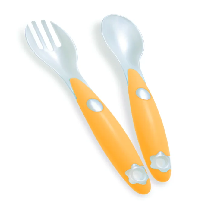Set Tăcămuri Furculiță Și Lingură, Galben, Pur
