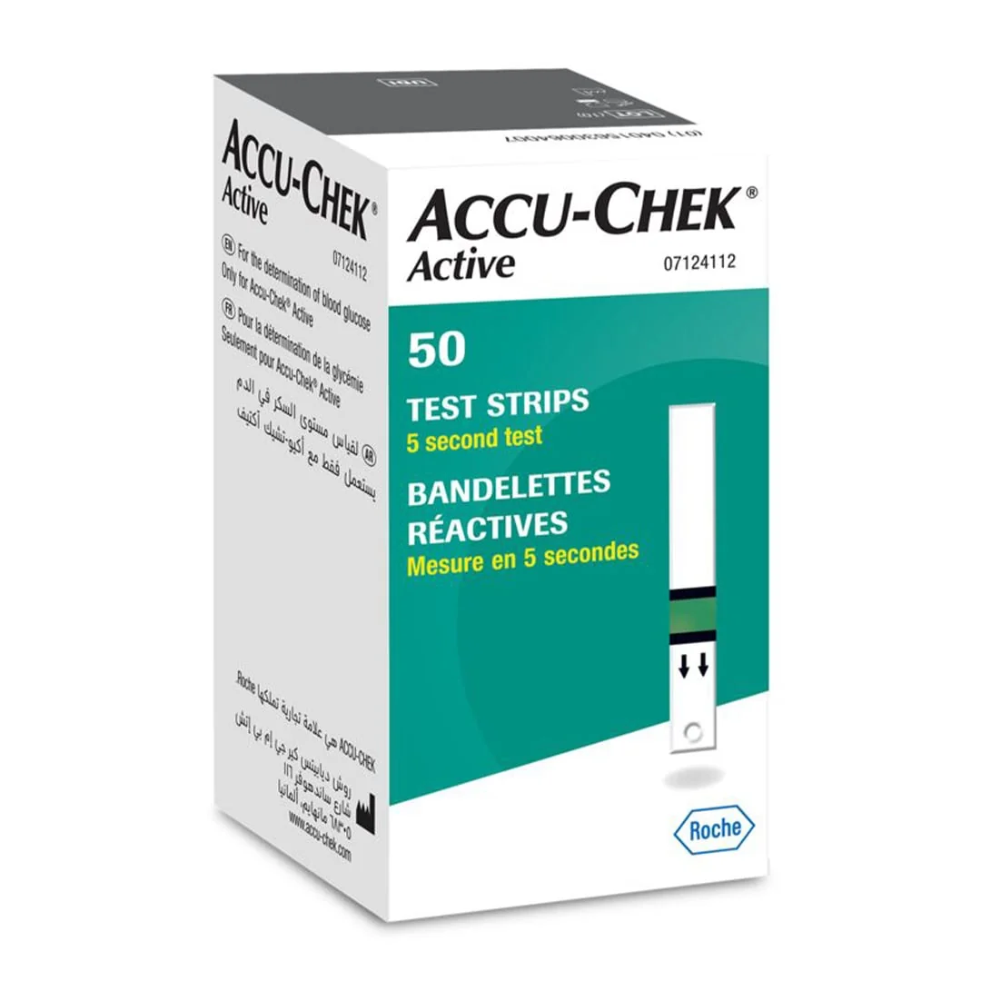 Teste Glicemie Accu-Chek Active, 50 Bucăți, Roche