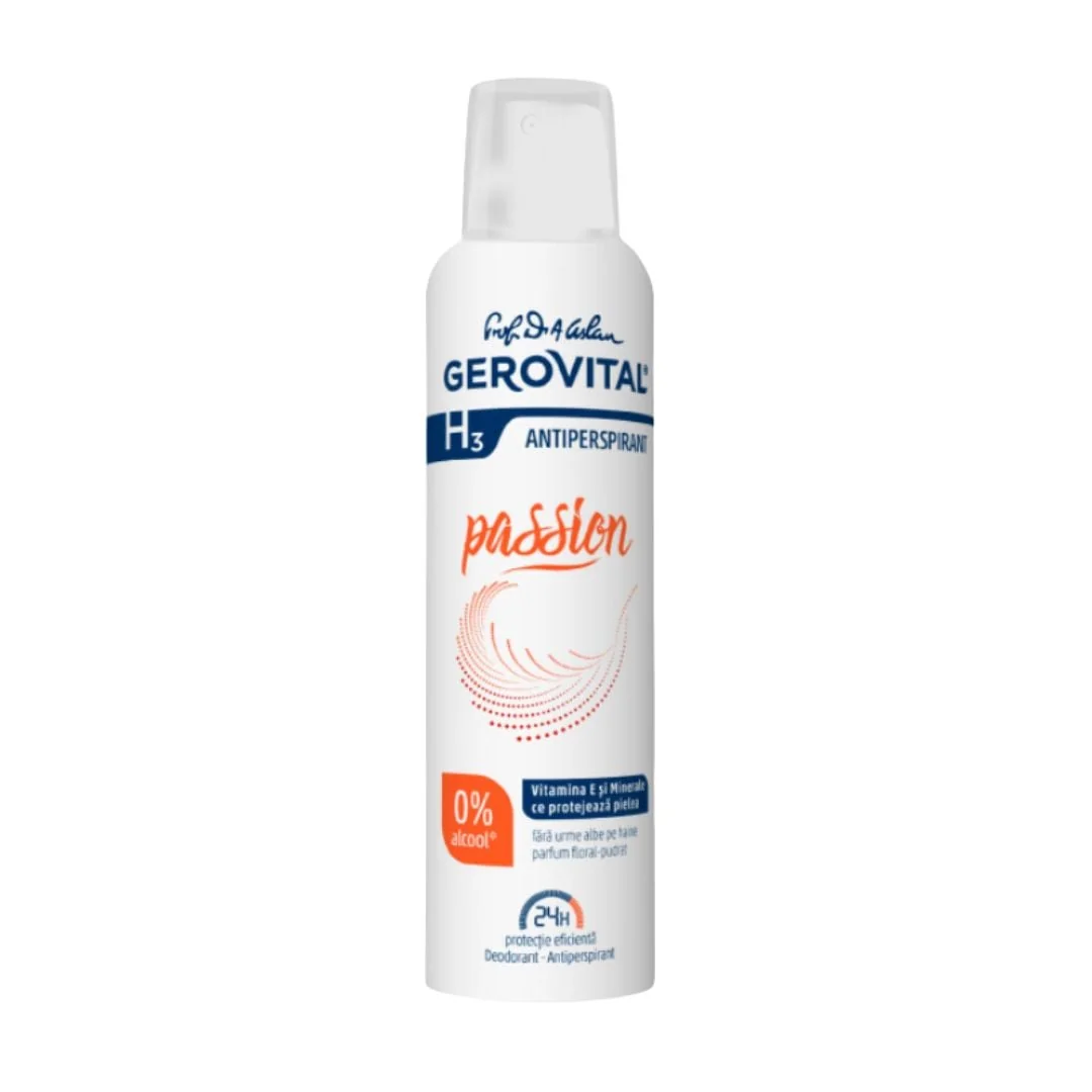 Deodorant Antiperspirant H3 Passion, 150 Ml, Gerovital