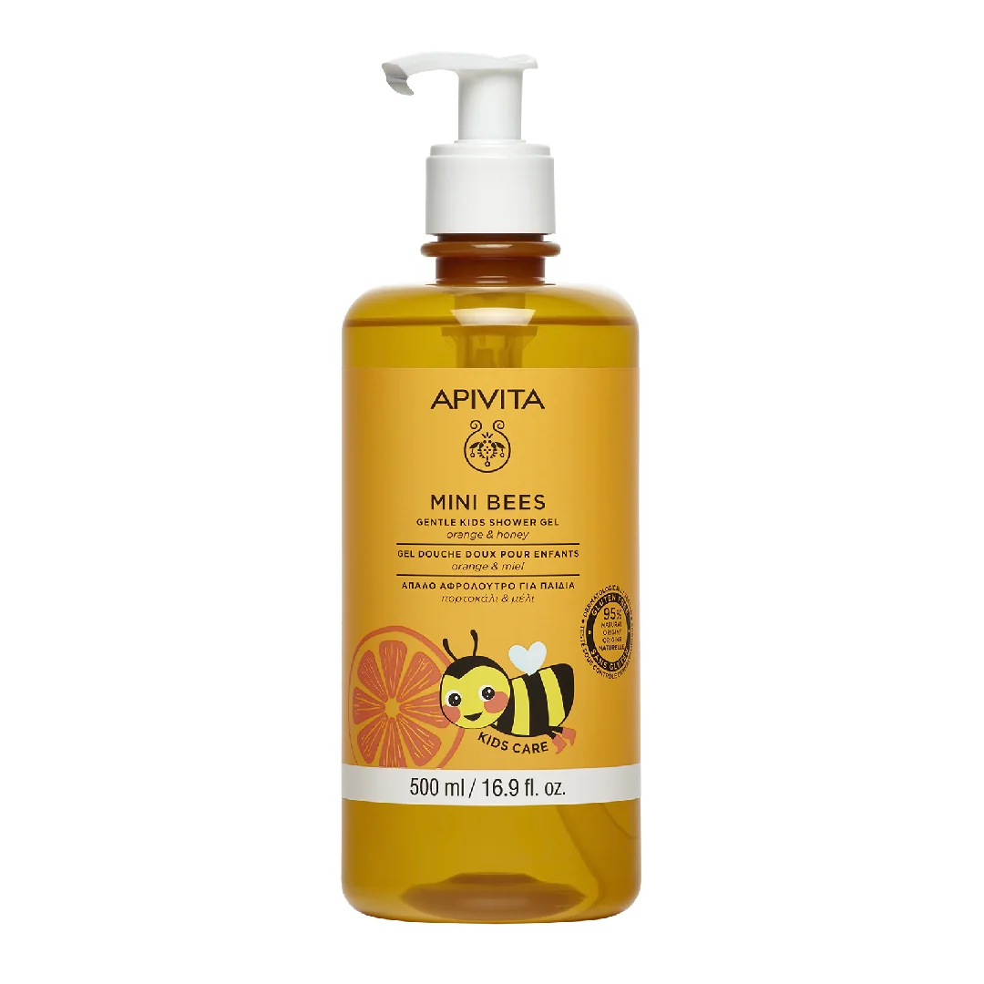 Gel De Dus Pentru Copii Mini Bees Gentle Kids, 500 Ml, Apivita