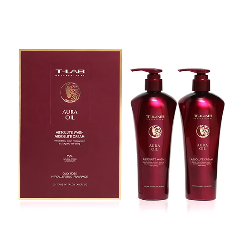 Set Professional Duo Sampon Și Tratament Aura Oil, 600 ml, T-Lab