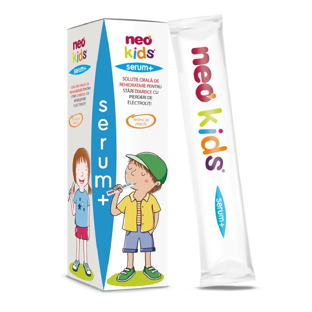 Serum + Soluție Rehidratare. 5 Plicuri, 50 Ml, Neo Kids
