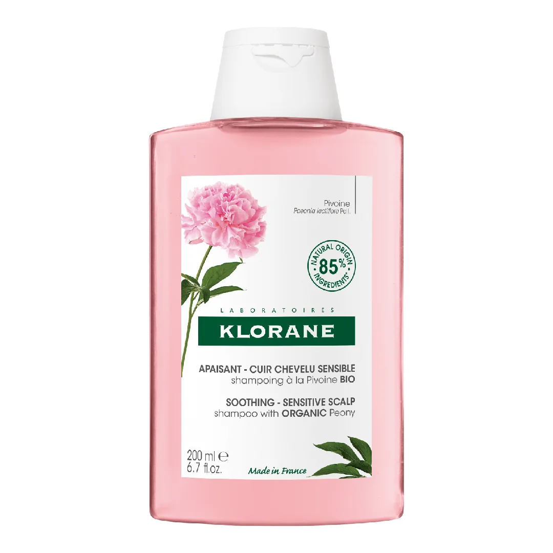 Sampon Cu Extract De Bujor Pentru Scalp Sensibil Și Iritat, 200 Ml, Klorane