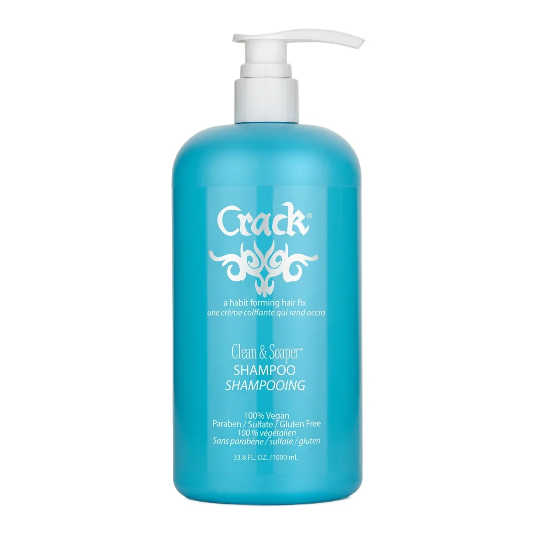 Sampon Hidratant Cu Extract De Açai Și Proteine Din Mătase Clean & Soaper, 1000 Ml, Crack Hair Fix