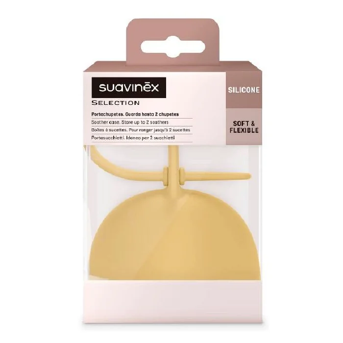 Cutie Din Silicon Pentru Suzeta Colour Essence, Mustar, Suavinex