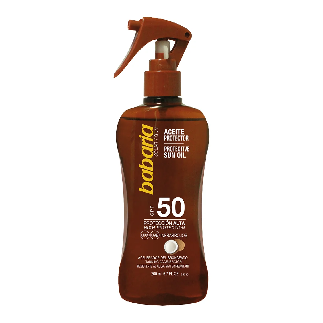 Ulei Cu Protecție Solară Spf50 Și Accelerator De Bronzare, 200 Ml, Babaria