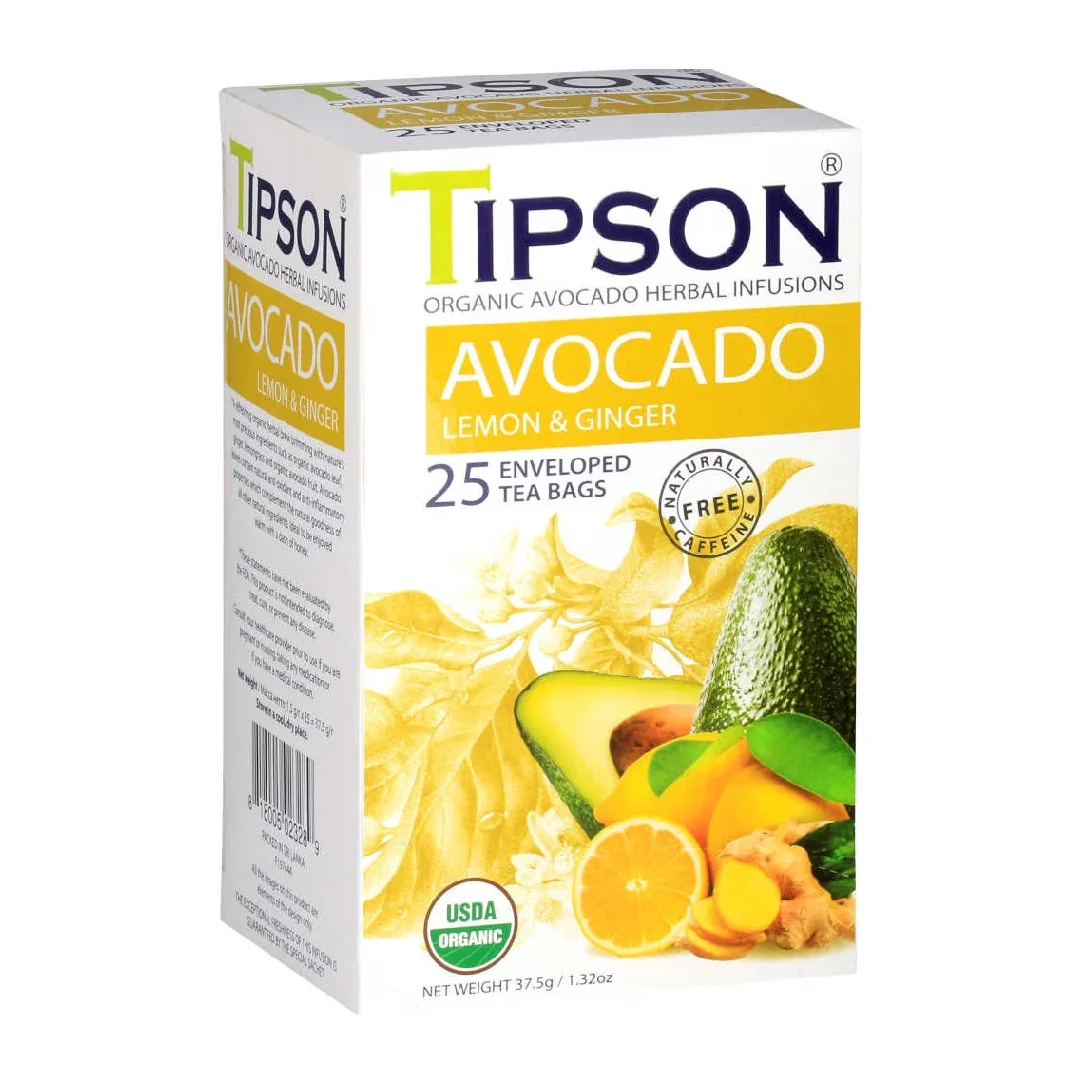 Ceai Eco Avocado, Lămâie Și Ghimbir, 25 Plicuri, Tipson